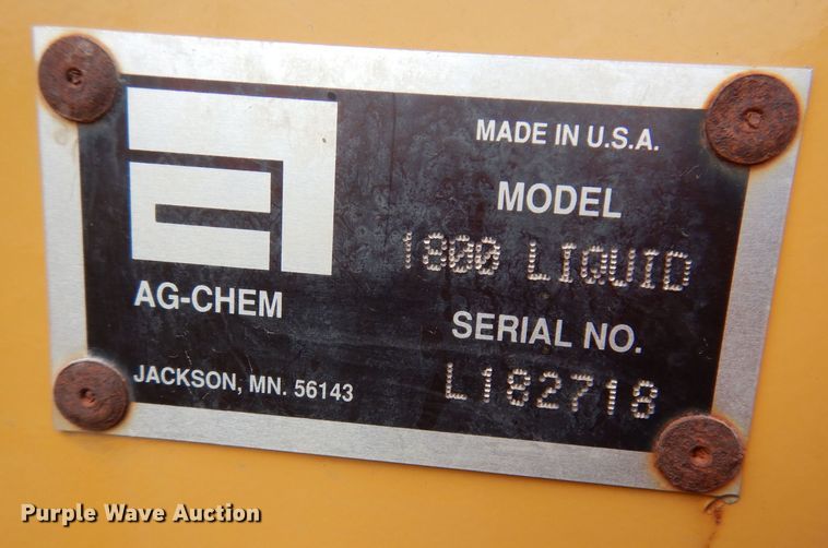 image for item DK2022 2011 Ag-Chem 1800  sprayer bed