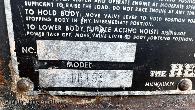 image for item DK7059 1977 International Paystar 5000  truck cab and chassis