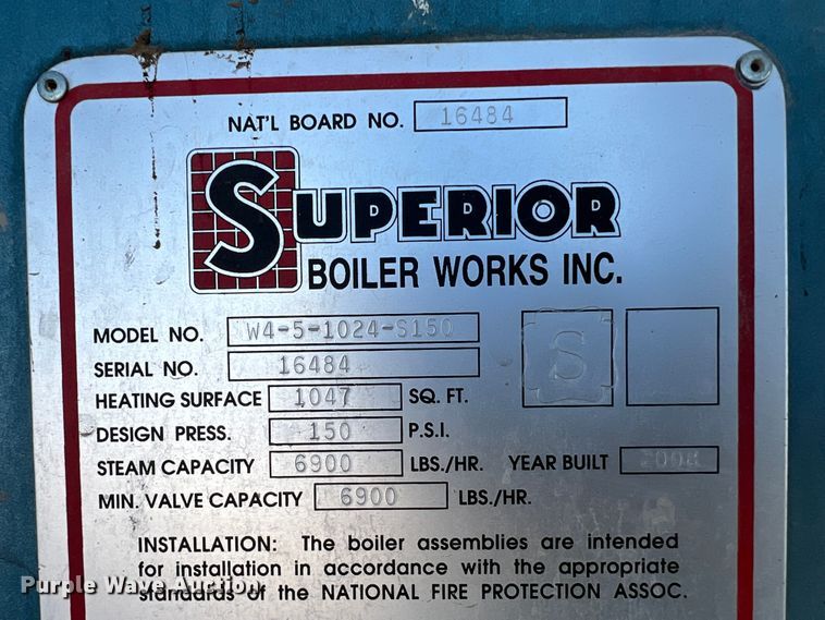 image for item DK7062 2008 Superior W4-5-1024-S150  boiler