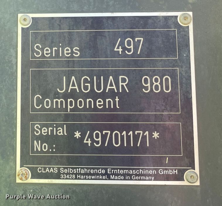 image for item DN5129 2016 Claas Jaguar 980  forage harvester