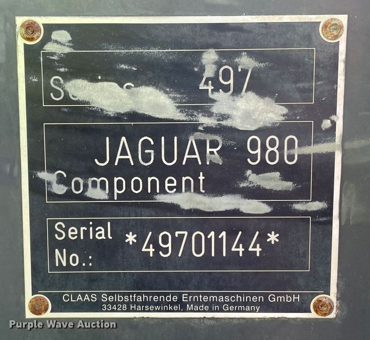 image for item DN5130 2016 Claas Jaguar 980  forage harvester