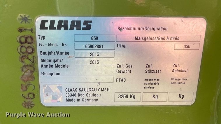 image for item DN5133 2015 Claas Orbis 750  rotary forage head