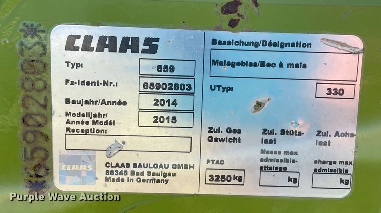 image for item DN5134 2015 Claas Orbis 750  rotary forage head