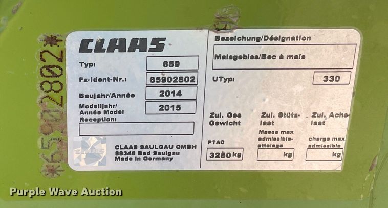 image for item DN5137 2015 Claas Orbis 750  rotary forage head
