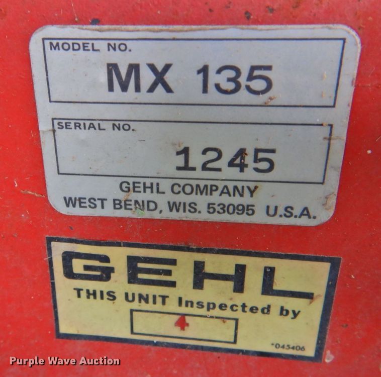 image for item DP4745 Gehl MX135  feed grinder/mixer