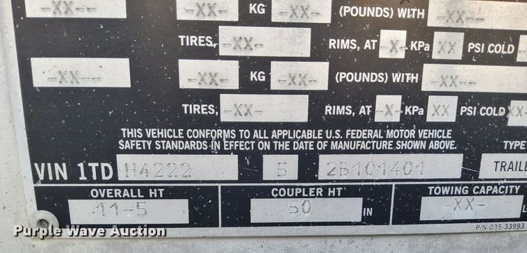 image for item DR0934 2002 Timpte  grain trailer