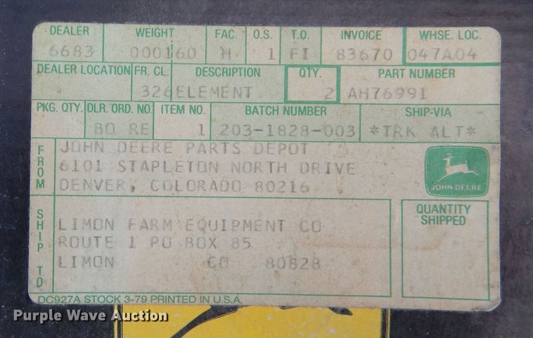 image for item DR1309 1987 John Deere 8820 Titan II  combine