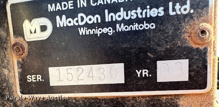 image for item DS8457 2003 MacDon  windrower
