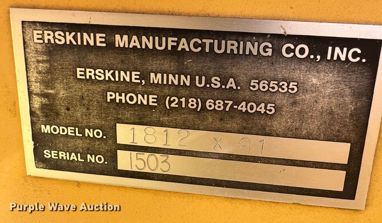 image for item DS8469 Erskine 1812X61  skid steer snow blower