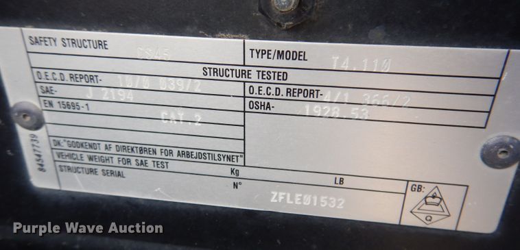 image for item JH9670 2015 New Holland T4.110  MFWD tractor