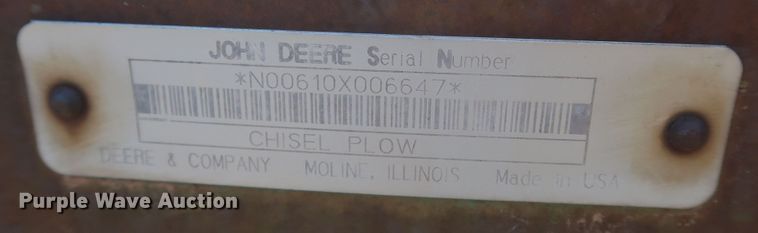 image for item JR9411 John Deere 610  field cultivator