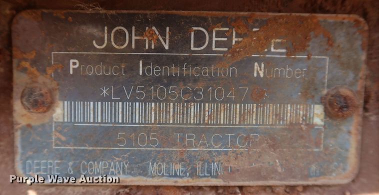 image for item JR9428 2002 John Deere 5105 tractor