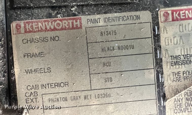 image for item JX9365 1993 Kenworth  fertilizer delivery truck