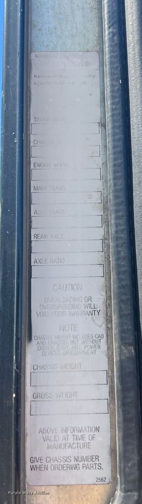 image for item JX9365 1993 Kenworth  fertilizer delivery truck