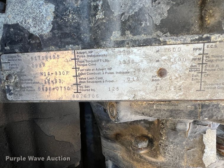 image for item KC9841 1994 White GMC WG  fertilizer delivery truck