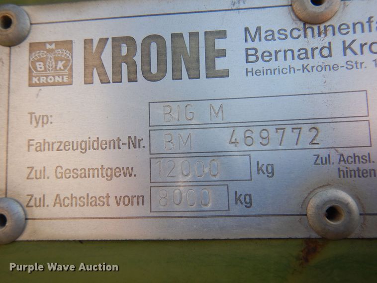 image for item KI9319 Krone Big M  windrower