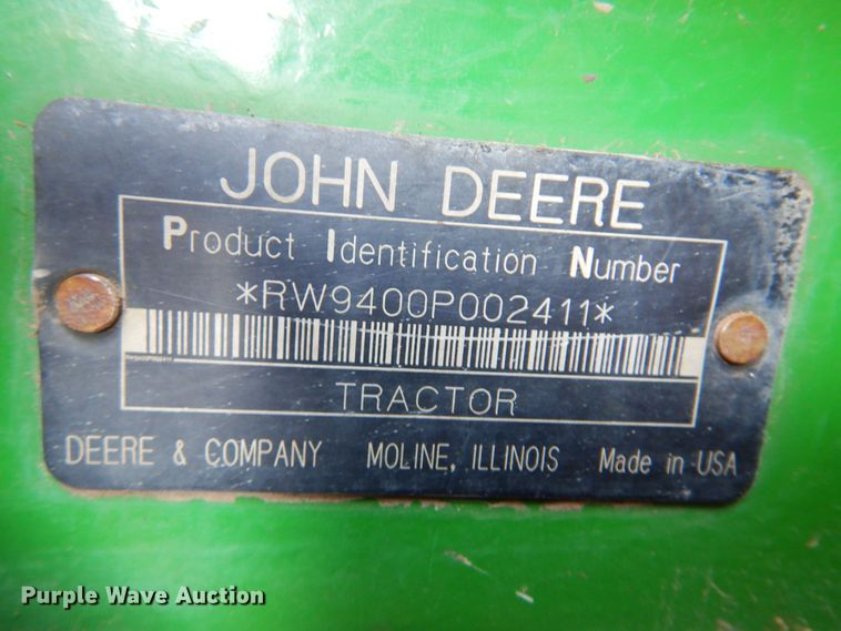 image for item KI9321 1997 John Deere 9400  4WD tractor