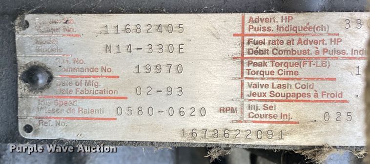 image for item DM4178 1993 International 9400  semi truck