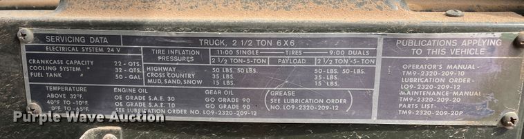 image for item DN5076 1971 Jeep M35A2  dump truck