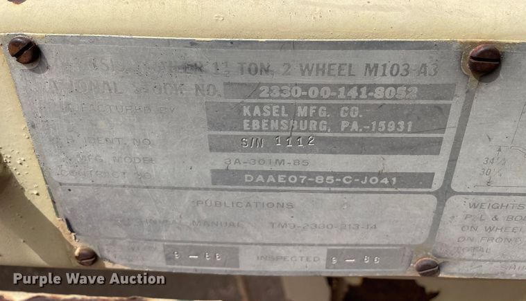 image for item DN5076 1971 Jeep M35A2  dump truck