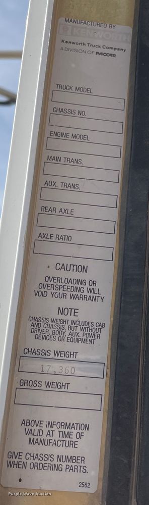 image for item DN5115 1992 Kenworth W900  semi truck