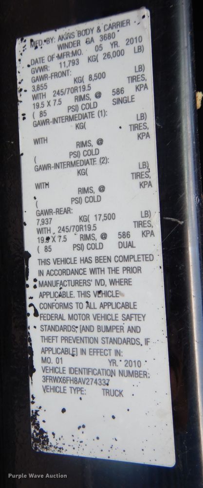 image for item DO1484 2010 Ford F650 Super Duty  SuperCab rollback truck