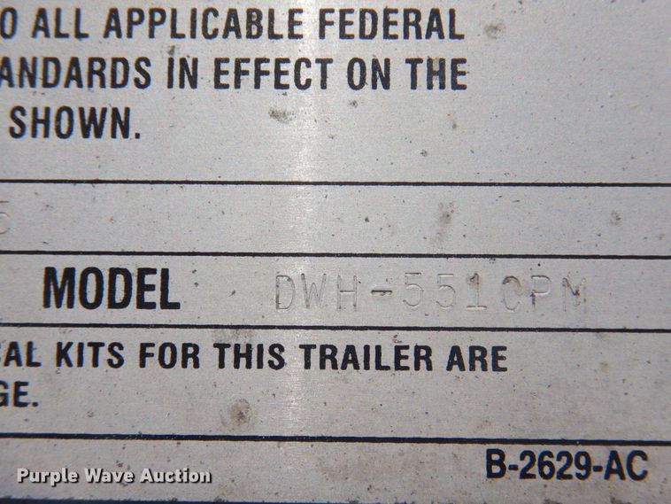 image for item DP0296 2016 Wilson DWH-5510PM  grain trailer