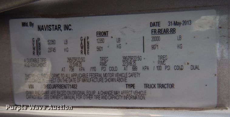 image for item DP5645 2014 International ProStar 122  semi truck