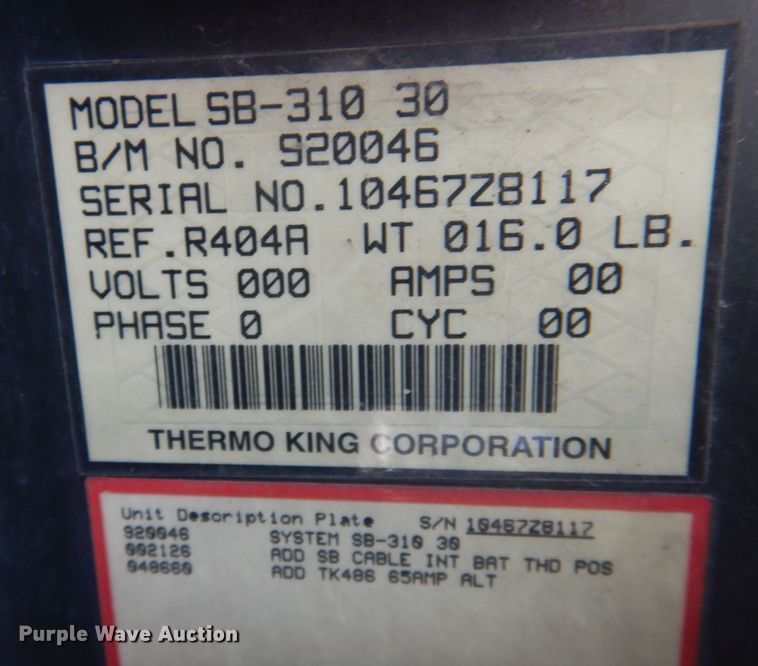 image for item DP5661 2005 Utility Trailer  refrigerated van trailer