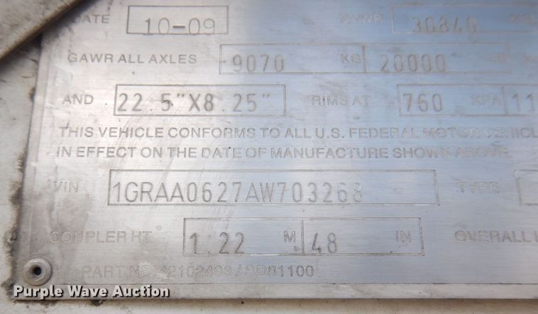 image for item DP5662 2010 Great Dane  refrigerated van trailer