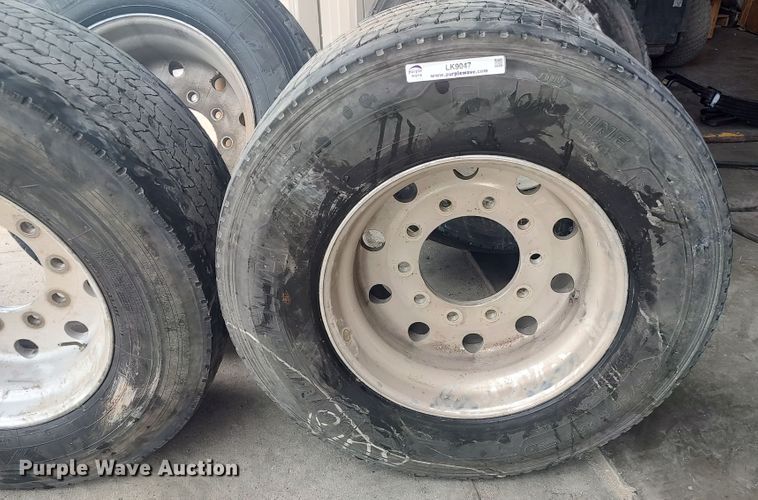 image for item LK9047 (4) Yokohoma 445/50R22.5 tires and wheels