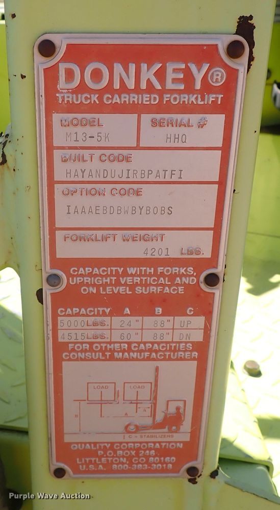 image for item DG2695 2007 Donkey M13-5K  forklift