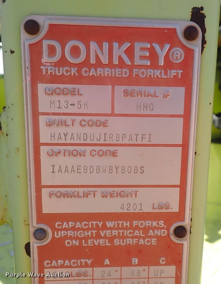 image for item DG2695 2007 Donkey M13-5K  forklift
