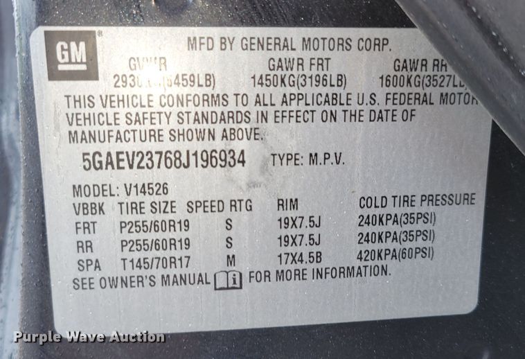 image for item DM2486 2008 Buick Enclave CXL  SUV