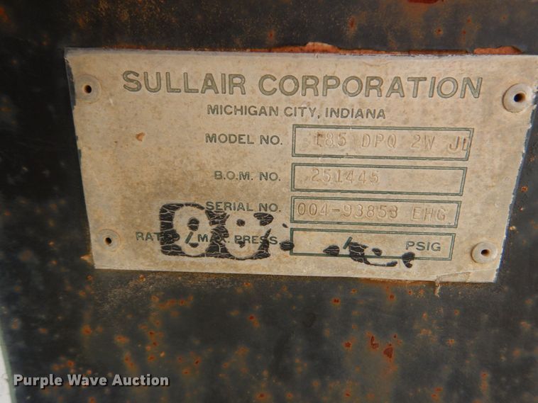 image for item DO1503 Sullair 185DPQ2WJD  air compressor