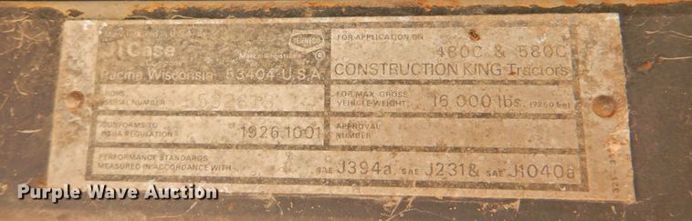 image for item DP4821 1978 Case 580C  backhoe