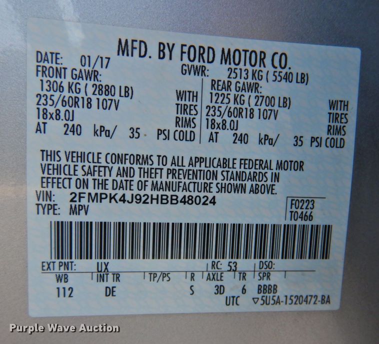image for item DP4835 2017 Ford Edge SEL  SUV