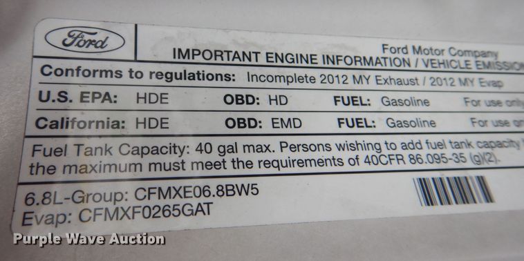 image for item DS8141 2012 Ford F450 Super Duty XL  box truck