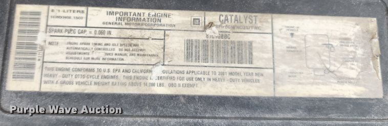 image for item JB9030 2001 Chevrolet Silverado 3500  tow truck