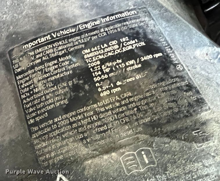 image for item JM9203 2008 Dodge Sprinter 2500  van