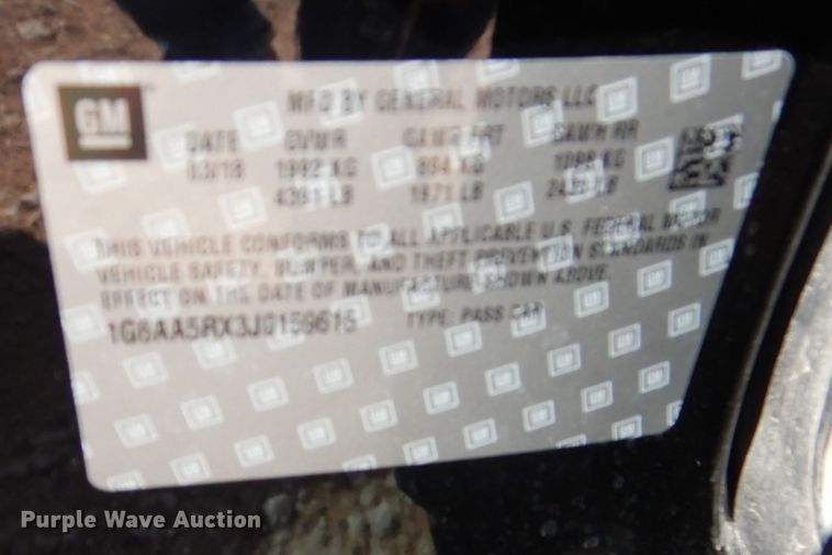 image for item KC9759 2018 Cadillac ATS