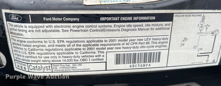 image for item KC9989 2001 Ford E450 Super Duty  party bus