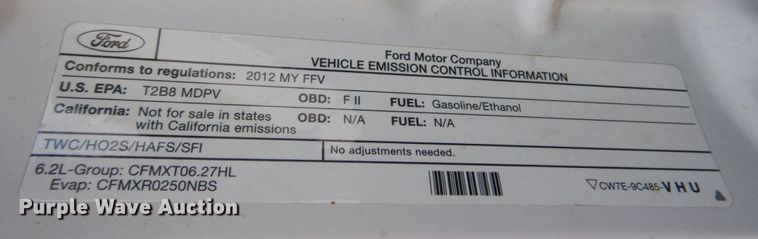 image for item KF9625 2012 Ford F250 Super Duty XL  SuperCab pickup truck