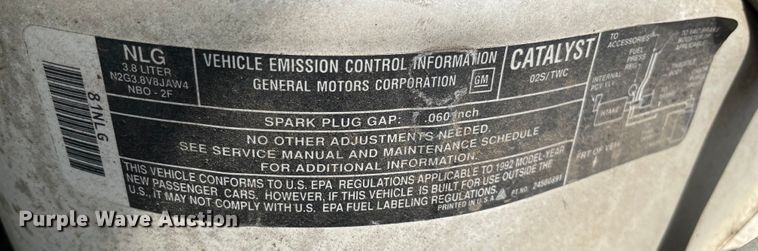 image for item KJ9703 1992 Buick Riviera