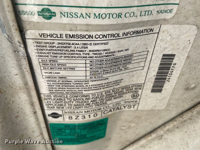 image for item KJ9708 2002 Nissan Xterra  SUV