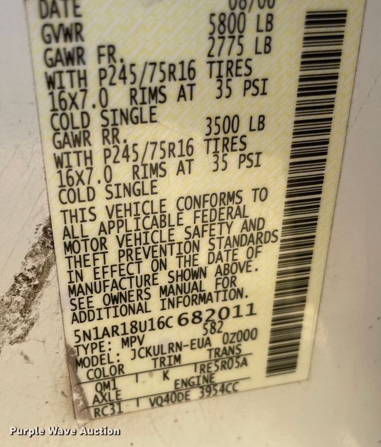 image for item KJ9711 2006 Nissan Pathfinder  SUV