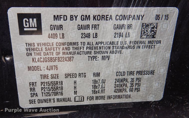 image for item KP9452 2015 Buick Encore  SUV