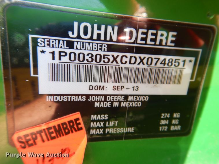 image for item KP9473 2013 John Deere 3038E  MFWD tractor