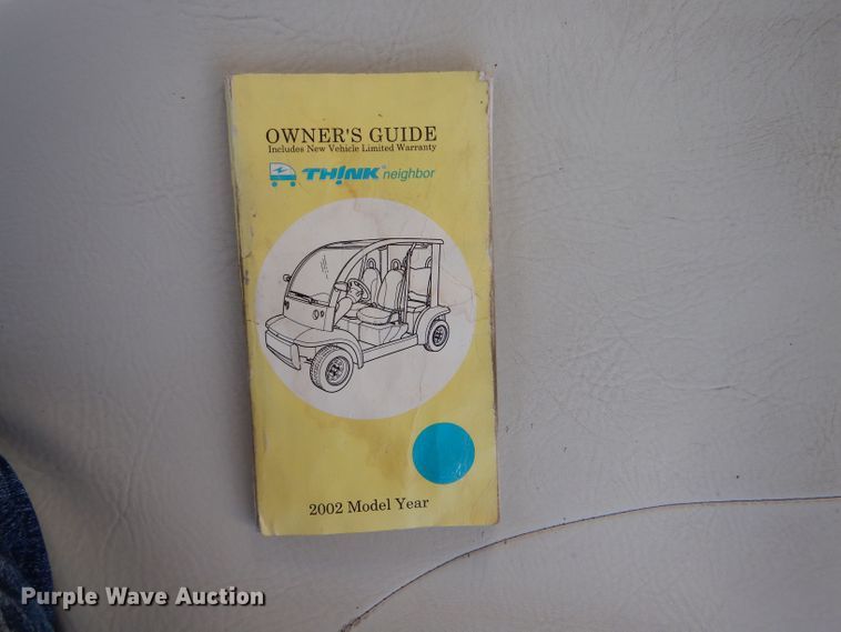 image for item LB9789 2002 Ford Think Neighbor  golf cart