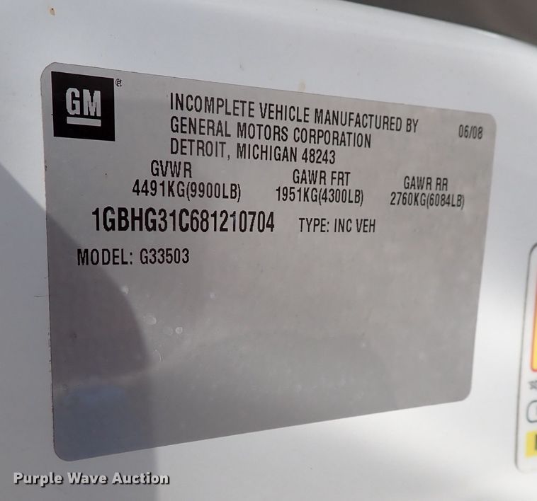 image for item LK9026 2008 Chevrolet Express G3500  school bus